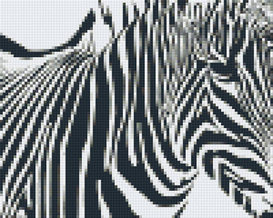 Zebra Art Four [4] Baseplate PixelHobby Mini-mosaic Art Kit